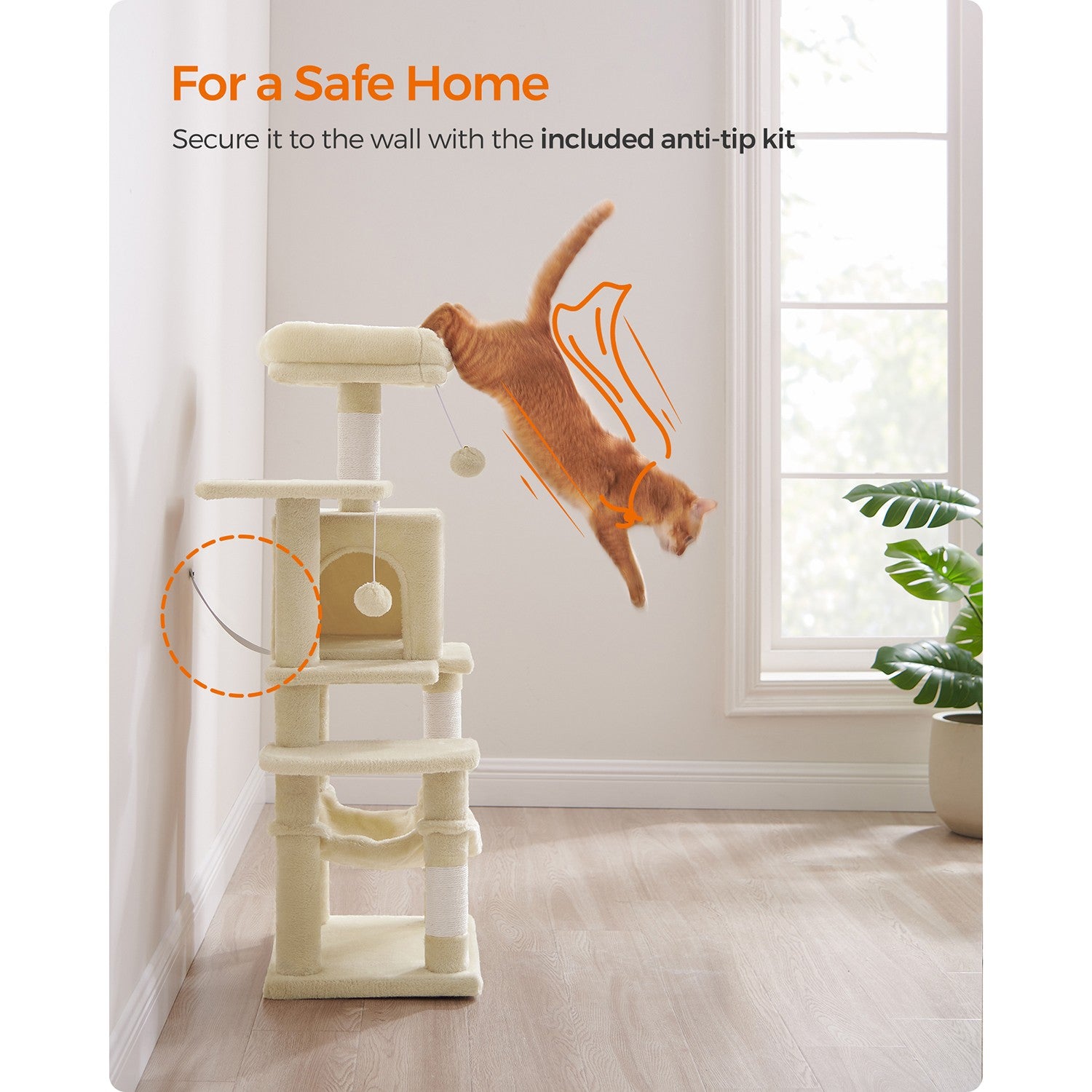 56.3-Inch Cat Tree for Indoor Cats - image 18
