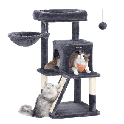 Cat Tree with Sisal-Covered Scratching Posts