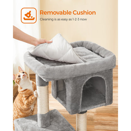 Cat Tower 2 Cozy Plush Condos and Sisal Posts
