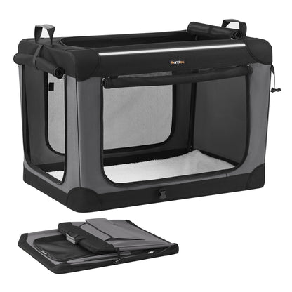 Collapsible Dog Crate 24-Inch 4 Mesh Doors Handles Storage Pocket - image 13