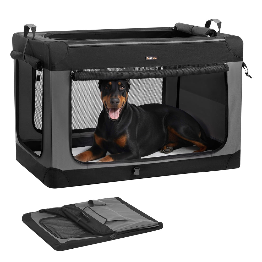 Collapsible Dog Crate 24-Inch 4 Mesh Doors Handles Storage Pocket - image 31