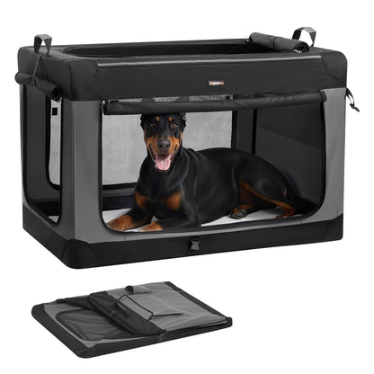 Collapsible Dog Crate 24-Inch 4 Mesh Doors Handles Storage Pocket - image 31