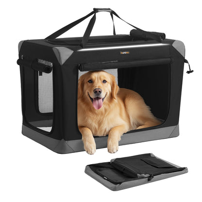 Collapsible fabric dog crate with mesh doors for travel - image 27
