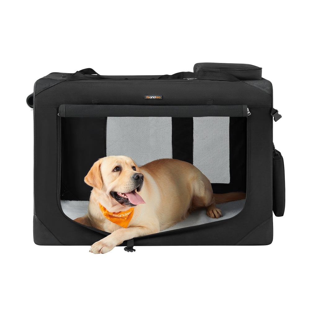 36 Inches Collapsible Soft Dog Crate - Black / XXXL(40.0"L x 27.0"W x 27.0"H)