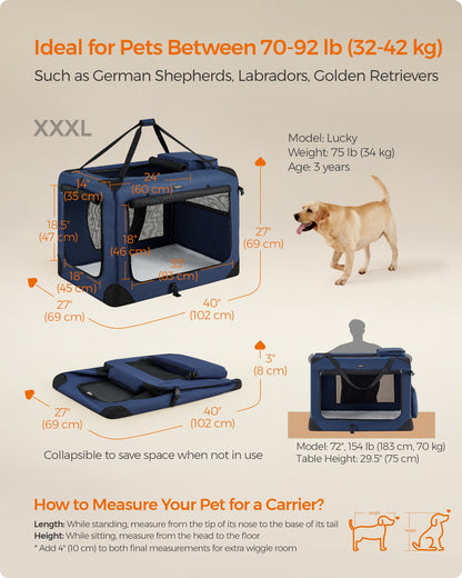 40 Inches Collapsible Soft Dog Crate - image 3