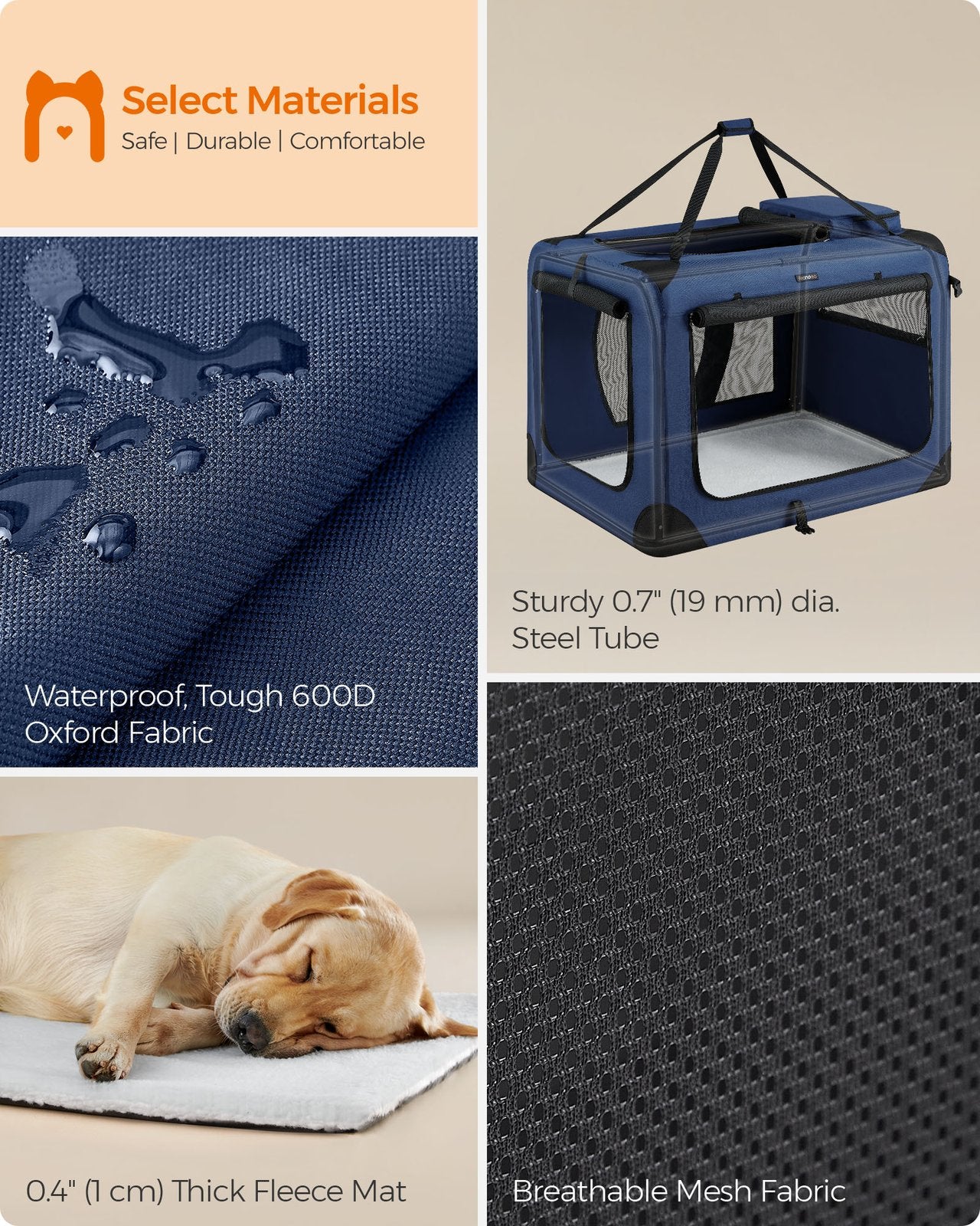 40 Inches Collapsible Soft Dog Crate - image 6