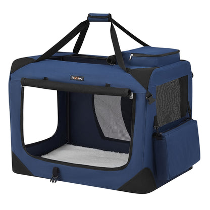36 Inches Collapsible Soft Dog Crate - Dark Blue / XL(32.0"L x 23.0"W x 23.0"H)
