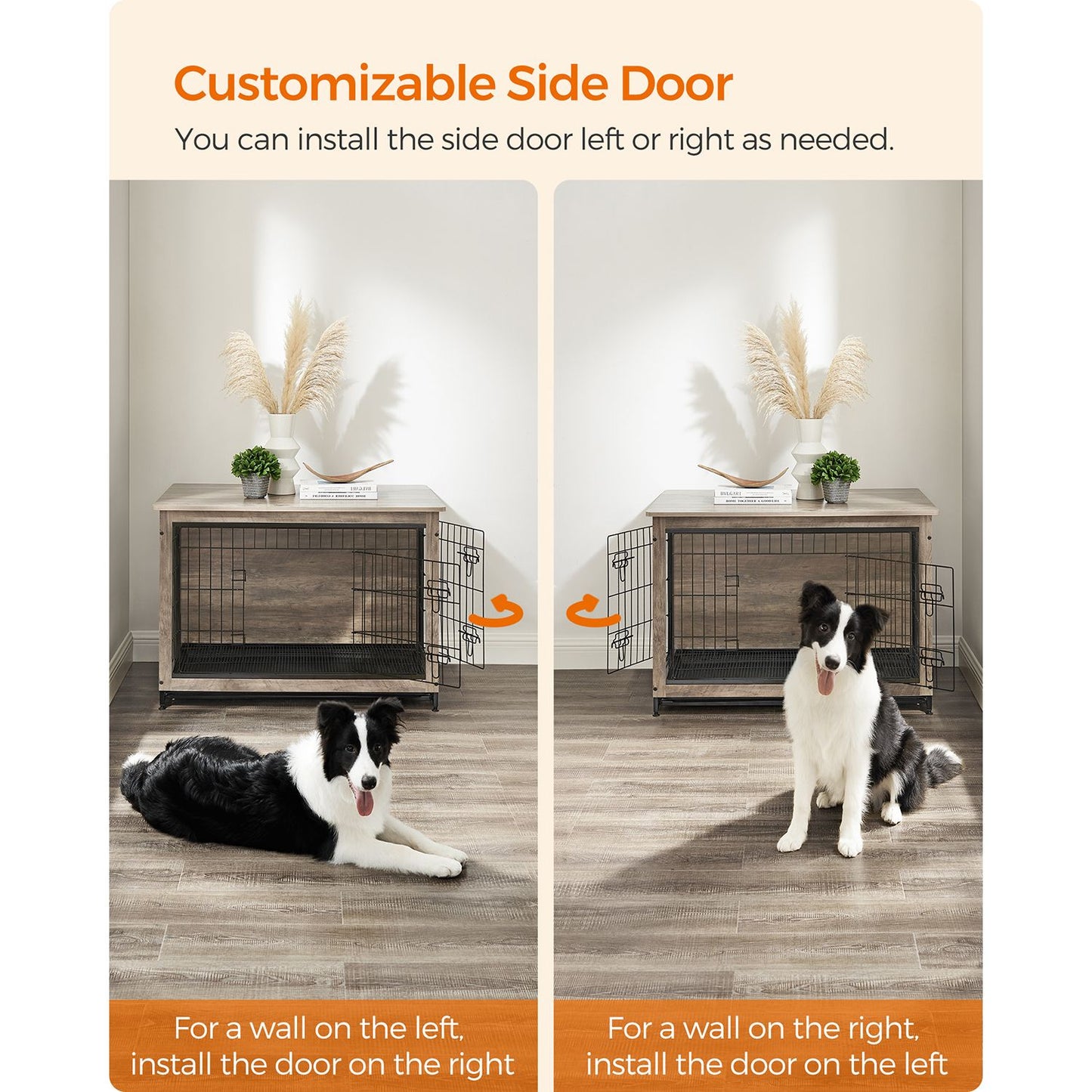 Modern Kennel for Dogs Indoor up to 70 lb