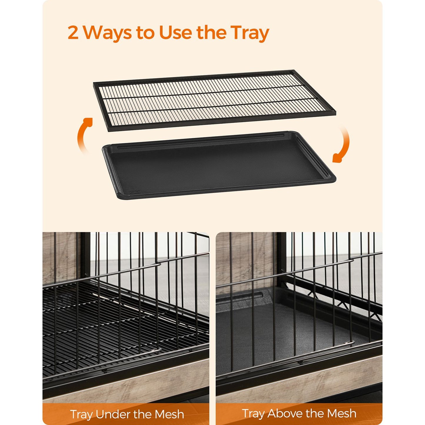 Modern Kennel for Dogs Indoor up to 70 lb