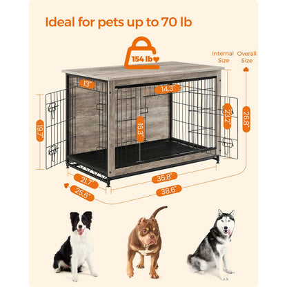 Modern Kennel for Dogs Indoor up to 70 lb