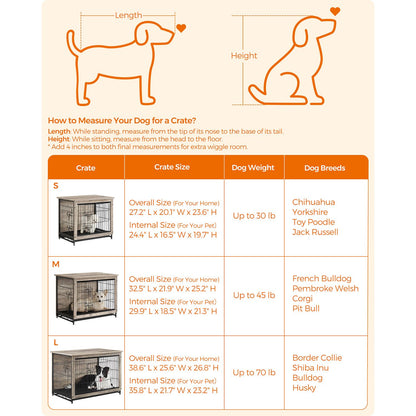Modern Kennel for Dogs Indoor up to 70 lb