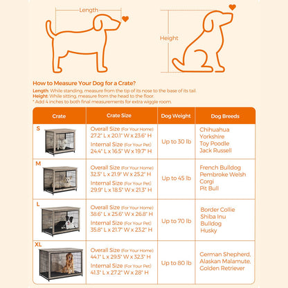 Modern Kennel for Dogs Indoor up to 80 lb