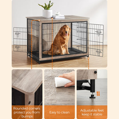 Modern Kennel for Dogs Indoor up to 80 lb