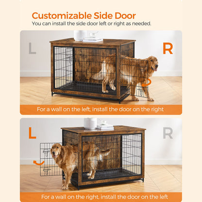 Modern Kennel for Dogs Indoor up to 80 lb