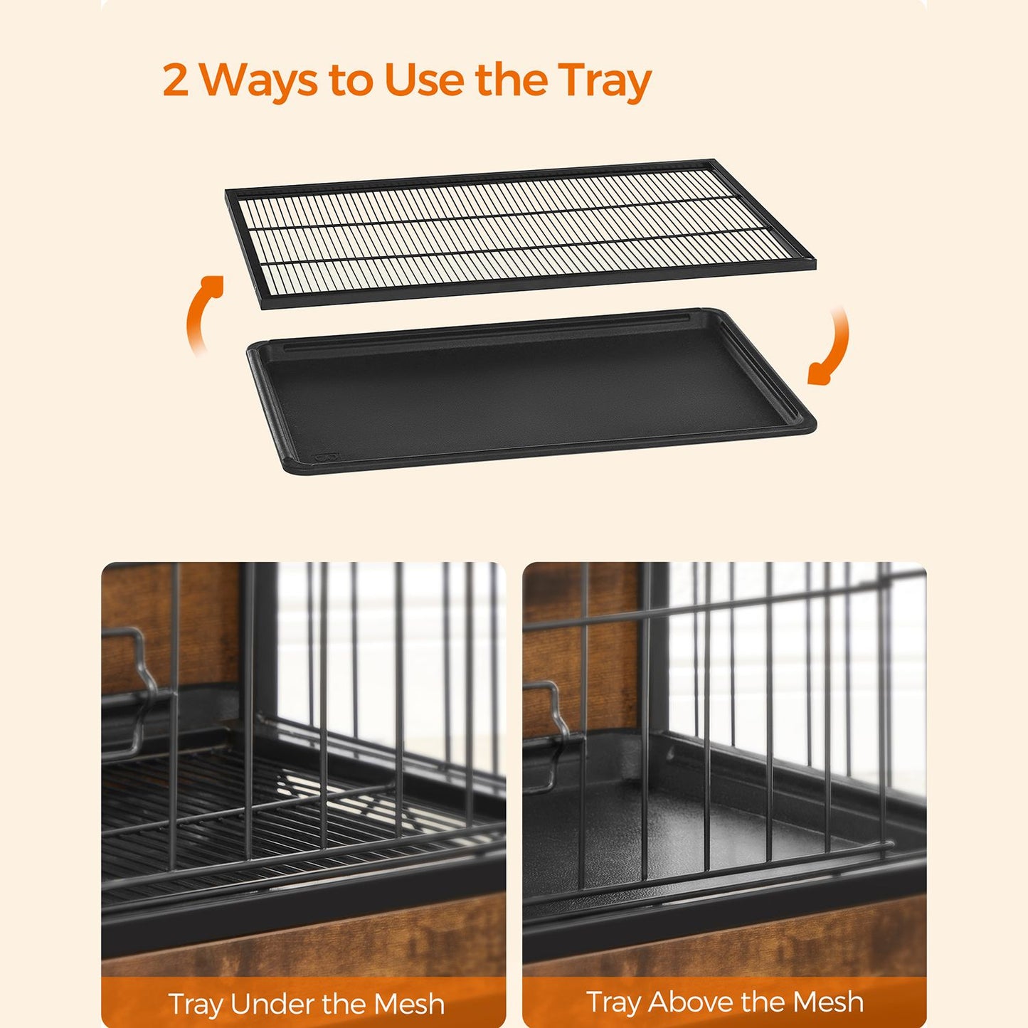 Modern Kennel for Dogs Indoor up to 80 lb