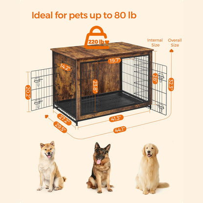 Modern Kennel for Dogs Indoor up to 80 lb