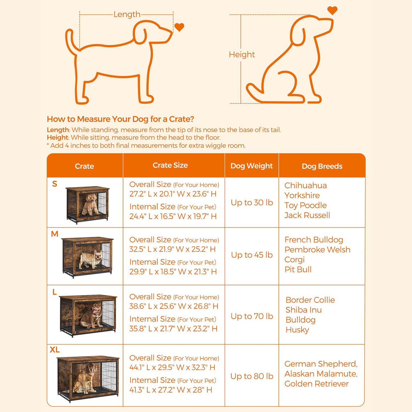Modern Kennel for Dogs Indoor up to 80 lb
