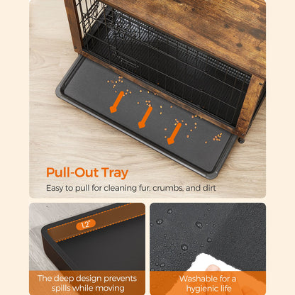 Modern Kennel for Dogs Indoor up to 80 lb