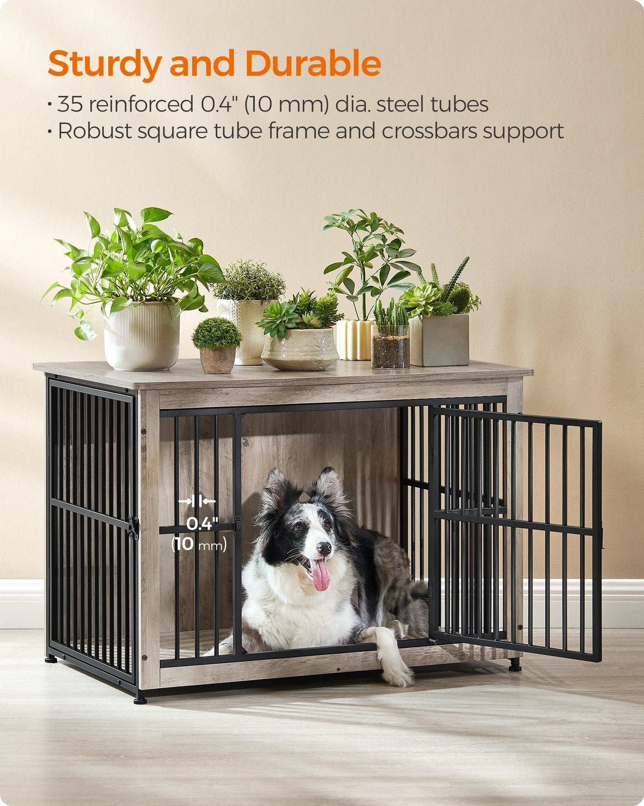 Heavy-Duty Dog Crate Furniture for Dogs Indoor up to 70 lb - image 3