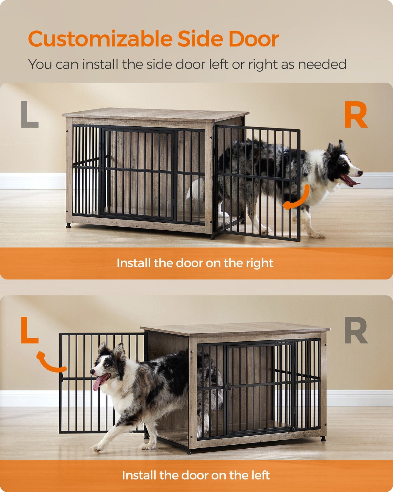 Heavy-Duty Dog Crate Furniture for Dogs Indoor up to 70 lb - image 5