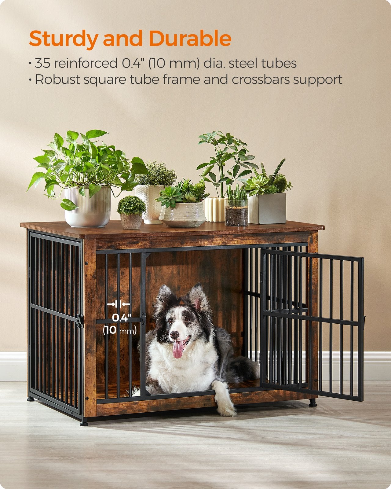 Heavy-Duty Dog Crate Furniture for Dogs Indoor up to 70 lb - image 10