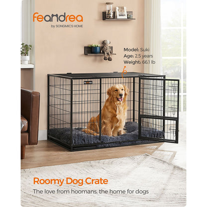 Heavy-Duty Dog Crate with Metal Frame