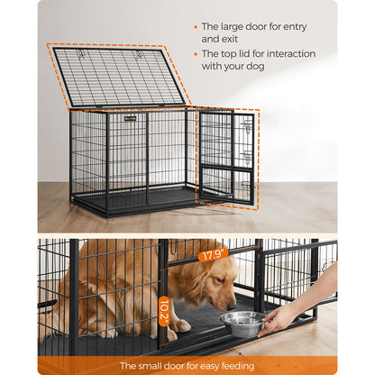 Heavy-Duty Dog Crate with Metal Frame