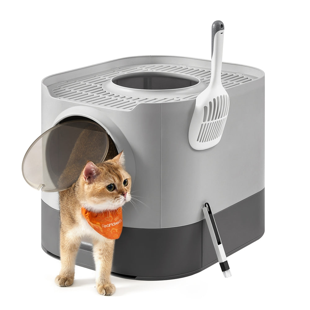 XL Enclosed Cat Litter Box with Slide-Out Tray