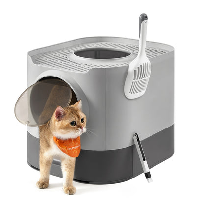 XL Enclosed Cat Litter Box with Slide-Out Tray