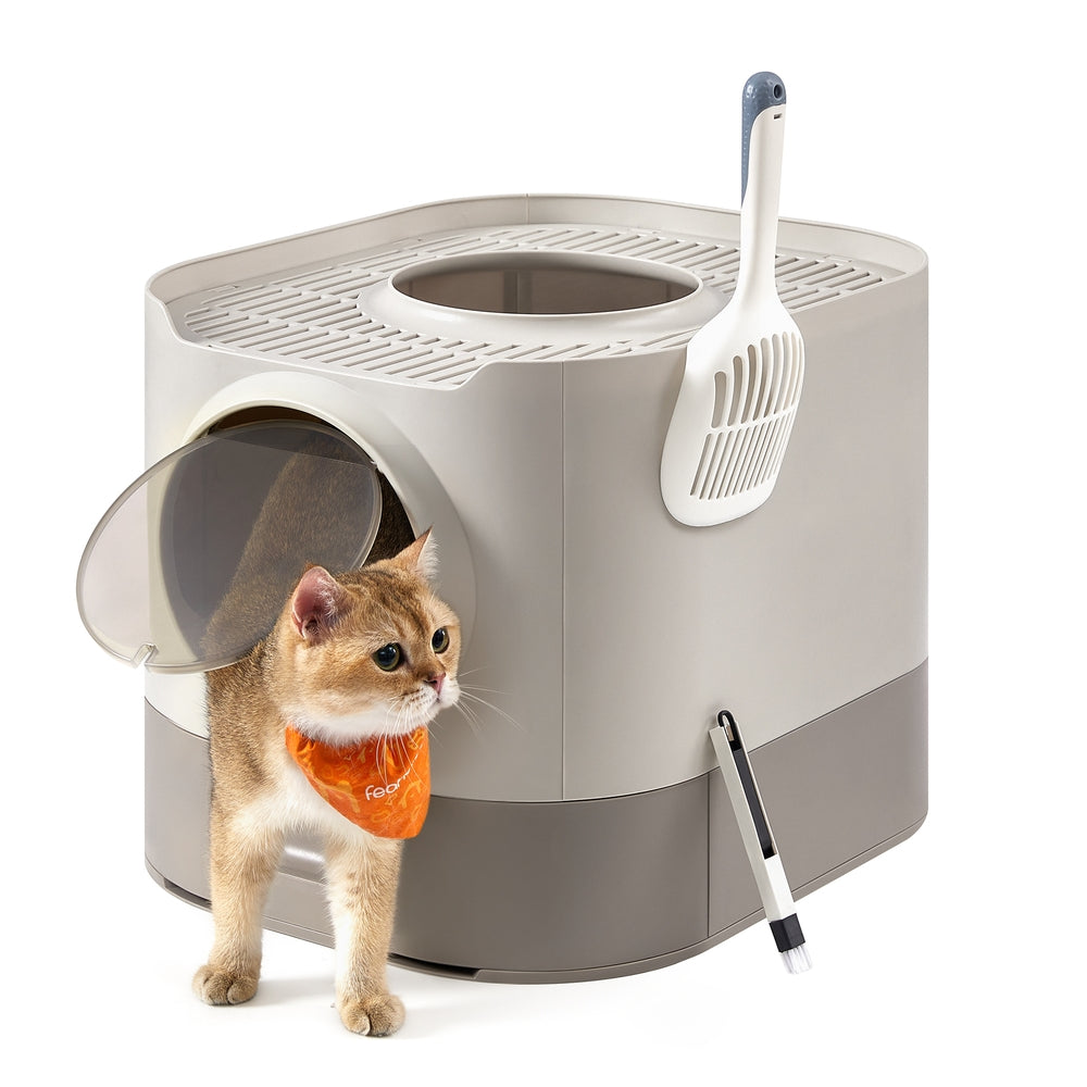 XL Enclosed Cat Litter Box with Slide-Out Tray