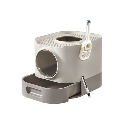 XL Enclosed Cat Litter Box with Slide-Out Tray
