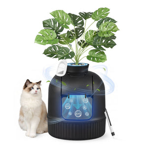Plant Cat Litter Box Enclosure with Artificial Plant - image 13