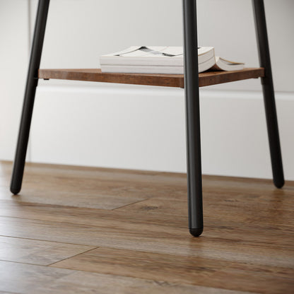 Coat Hanger Stand, Hall Tree with 2 Shelves