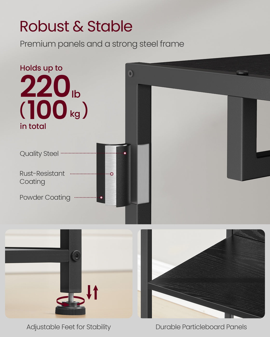 Coat rack freestanding hall tree with shelves - image 4