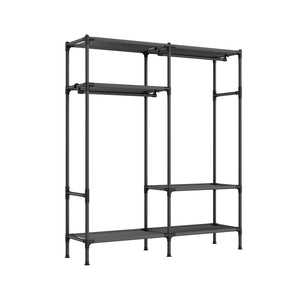 Heavy Duty Clothes Rack with Hanging Rails and Shelves