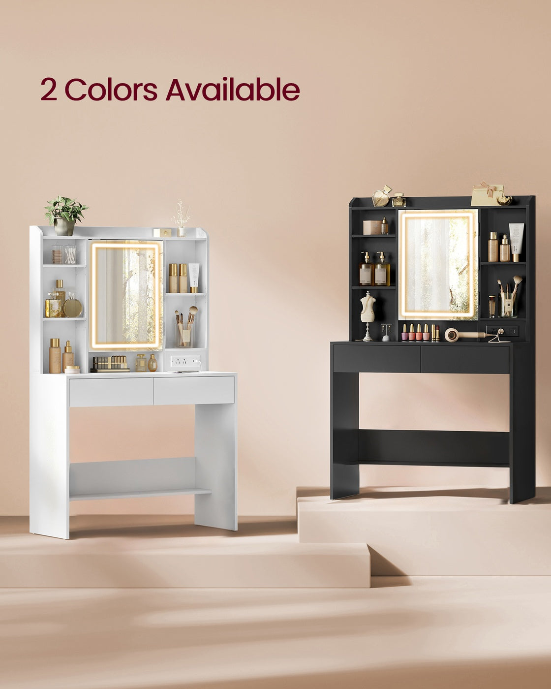Vanity Desk with Power Outlets