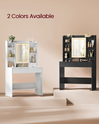 Vanity Desk with Power Outlets
