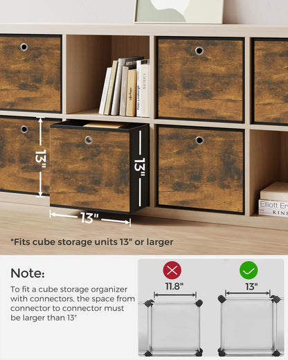 Set of 6 Storage Bins with Handles
