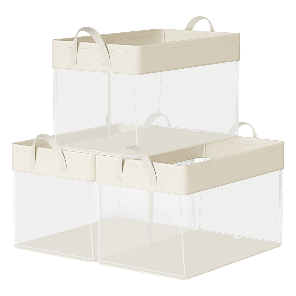 Large Fabric Storage Baskets Set of 3
