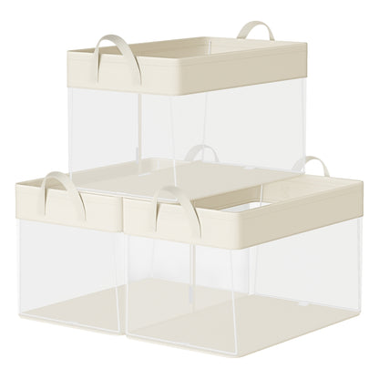 Large Fabric Storage Baskets Set of 3