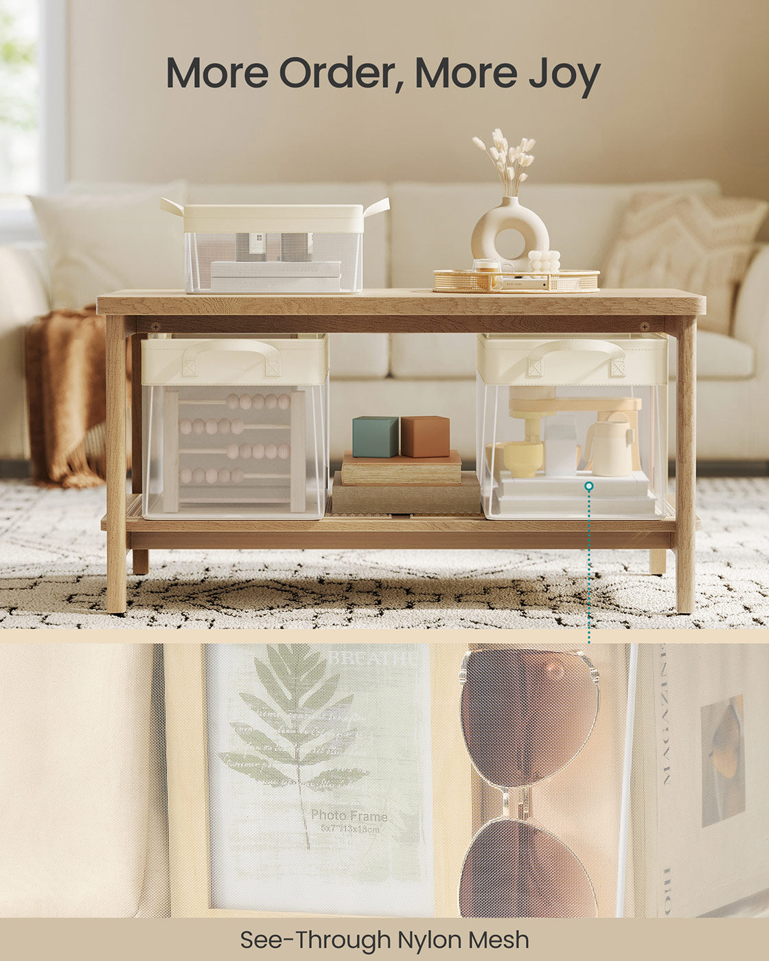 Large Fabric Storage Baskets Set of 3