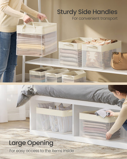 Large Fabric Storage Baskets Set of 3