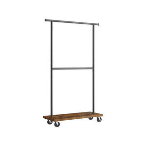 Clothing Rack with Wheels and Extendable Bar