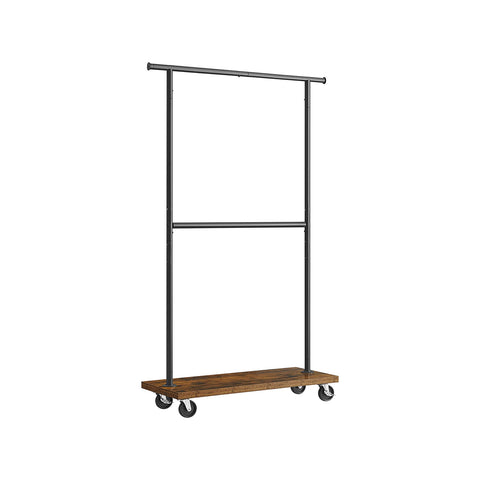 Clothing Rack with Wheels and Extendable Bar