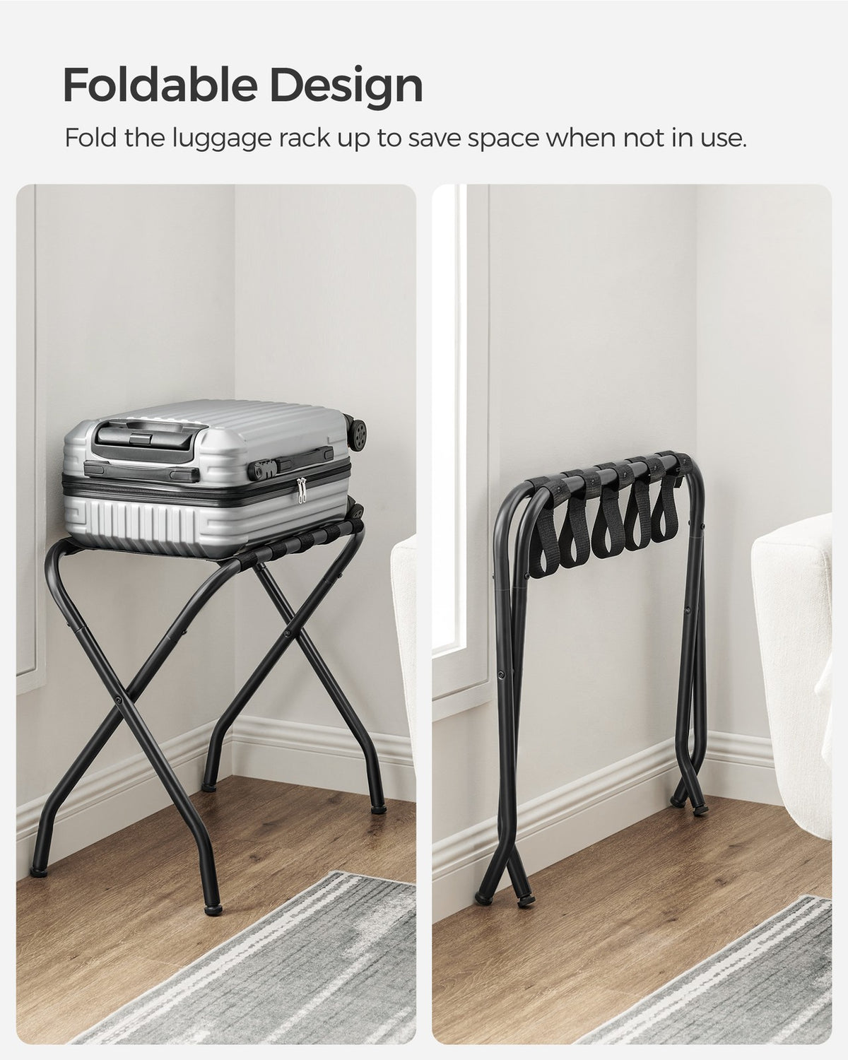 HELENA Metal Folding Luggage Rack