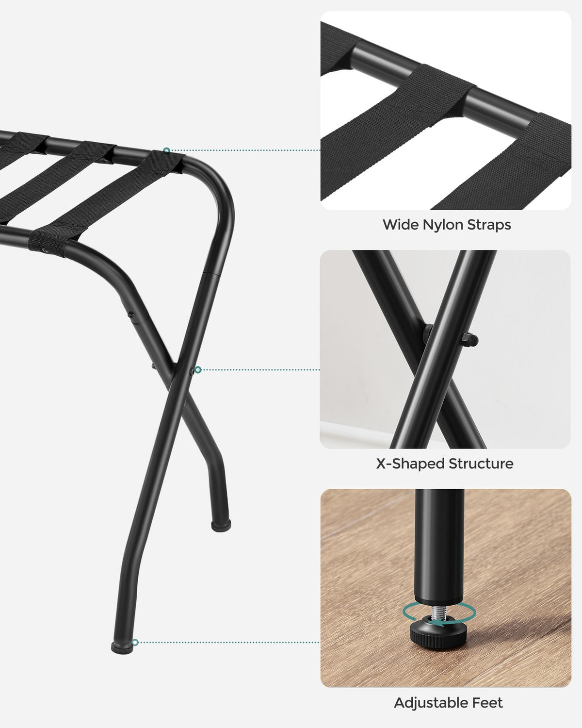 HELENA Metal Folding Luggage Rack