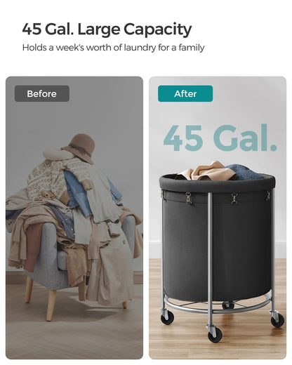 45 Gal. Laundry Basket with Wheels - HWLEXTRA 