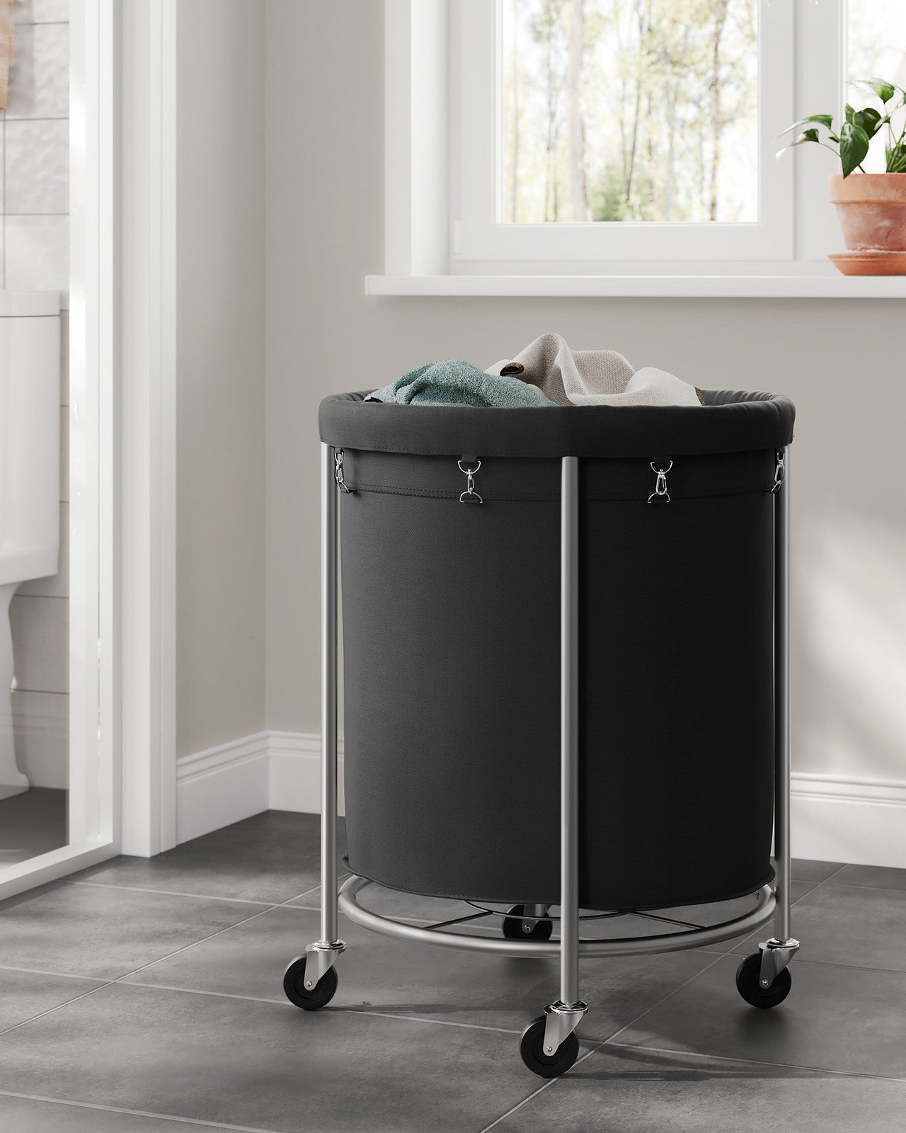 45 Gal. Laundry Basket with Wheels - HWLEXTRA 