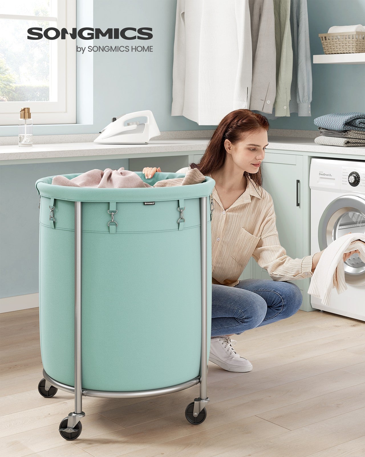 45 Gal. Laundry Basket with Wheels - HWLEXTRA 