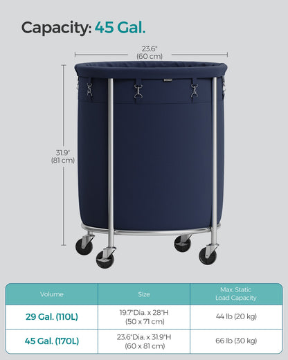 45 Gal. Laundry Basket with Wheels - HWLEXTRA 